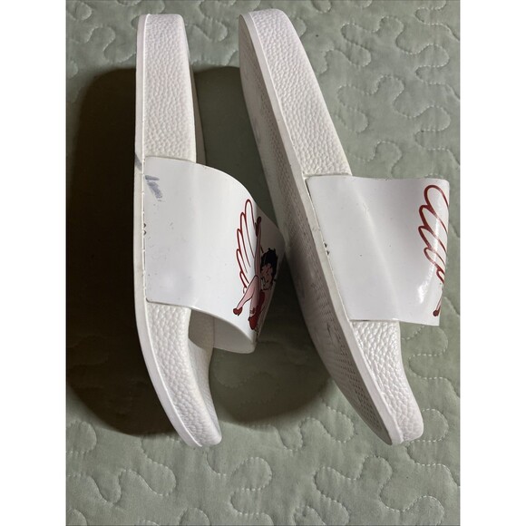 Betty Boop Angel Women's Slip On Slides Sandals Size 8 White New without Tags - Picture 4 of 6